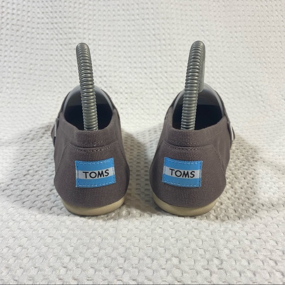 Toms Classic Ash Gray Canvas Aztec Liner Slip On Shoes Women's Size 6; Excellent - Picture 11 of 14